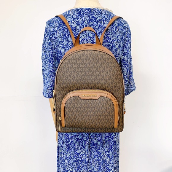 Michael Kors 35S2G8TB2B Jaycee Medium Logo Backpack IN BROWN - Picture 7 of 7